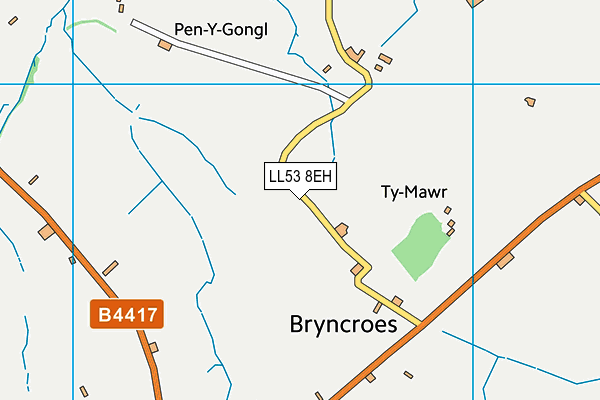 LL53 8EH map - OS VectorMap District (Ordnance Survey)