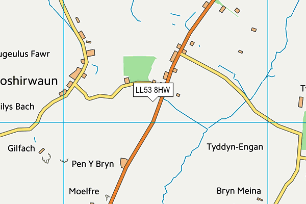 LL53 8HW map - OS VectorMap District (Ordnance Survey)