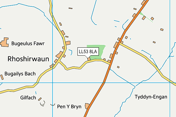 LL53 8LA map - OS VectorMap District (Ordnance Survey)