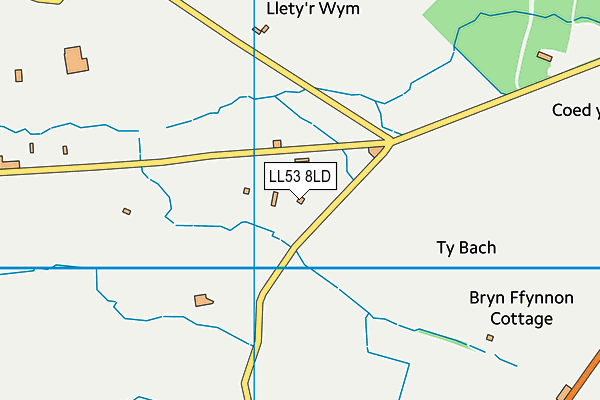 LL53 8LD map - OS VectorMap District (Ordnance Survey)