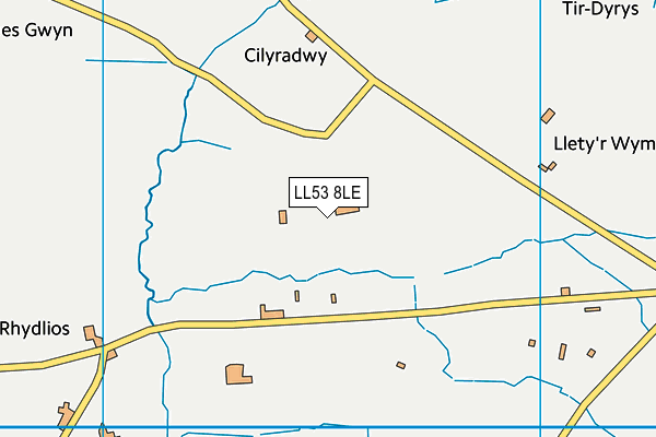 LL53 8LE map - OS VectorMap District (Ordnance Survey)