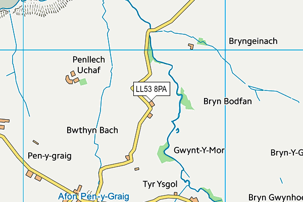 LL53 8PA map - OS VectorMap District (Ordnance Survey)