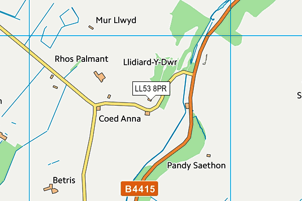 LL53 8PR map - OS VectorMap District (Ordnance Survey)