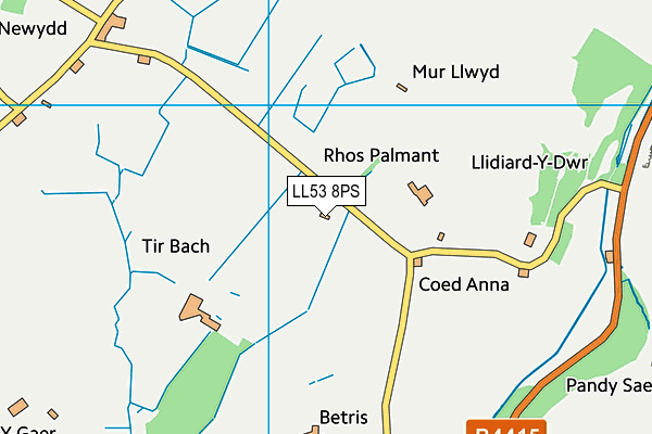 LL53 8PS map - OS VectorMap District (Ordnance Survey)