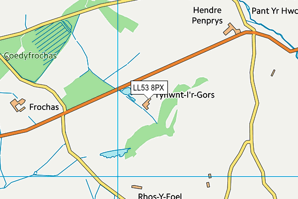 LL53 8PX map - OS VectorMap District (Ordnance Survey)