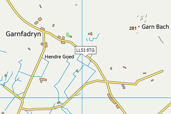 LL53 8TG map - OS VectorMap District (Ordnance Survey)