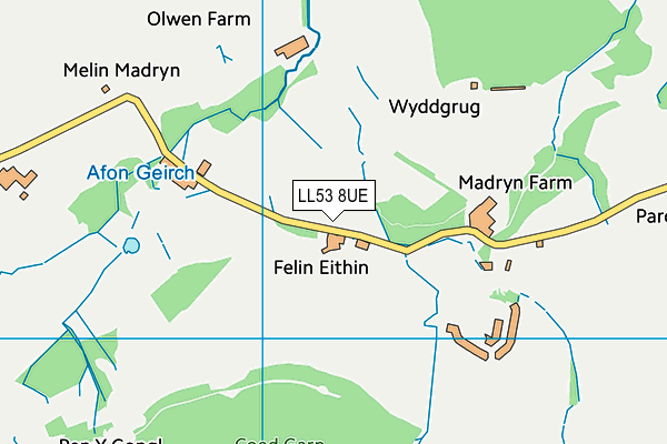 LL53 8UE map - OS VectorMap District (Ordnance Survey)