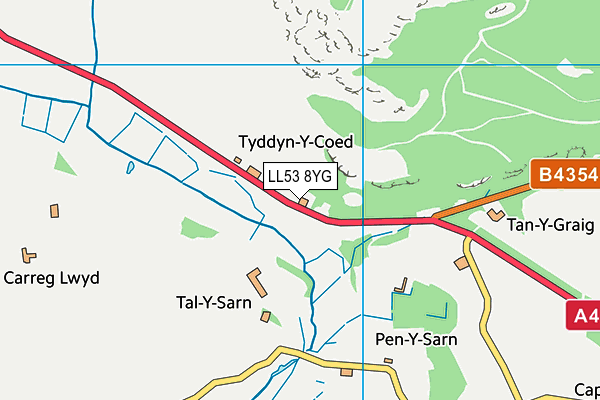 LL53 8YG map - OS VectorMap District (Ordnance Survey)