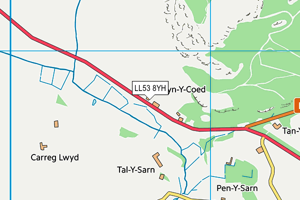 LL53 8YH map - OS VectorMap District (Ordnance Survey)