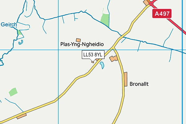 LL53 8YL map - OS VectorMap District (Ordnance Survey)