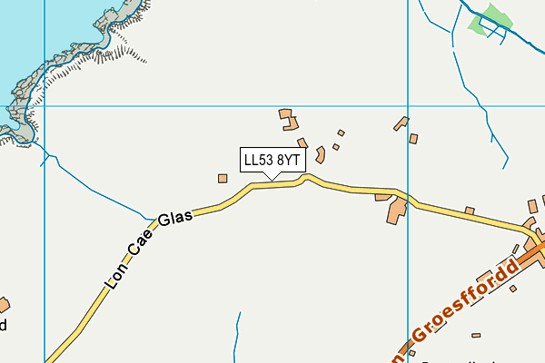 LL53 8YT map - OS VectorMap District (Ordnance Survey)