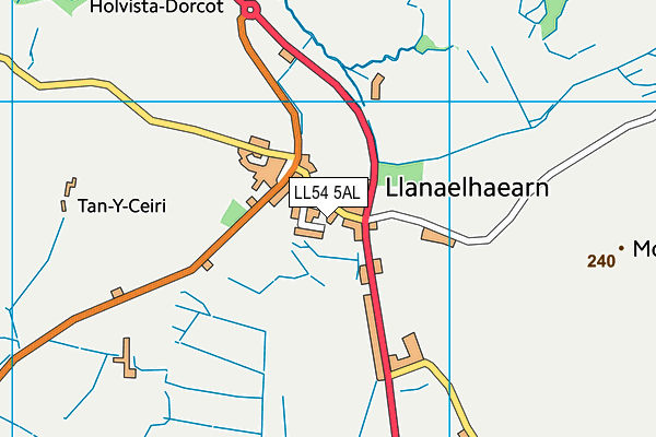 Ysgol Gynradd Llanaelhaearn map (LL54 5AL) - OS VectorMap District (Ordnance Survey)