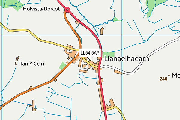 LL54 5AP map - OS VectorMap District (Ordnance Survey)