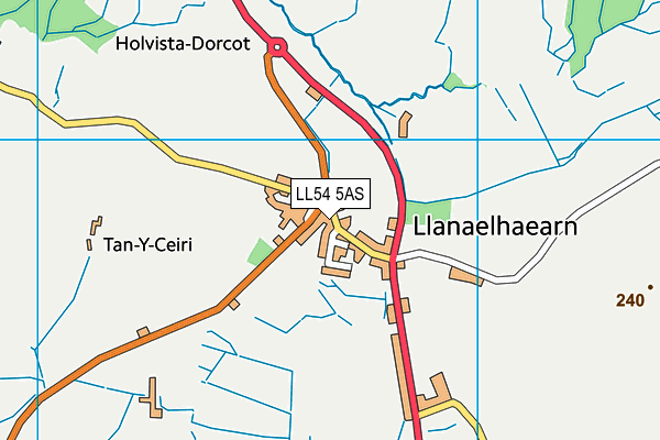 LL54 5AS map - OS VectorMap District (Ordnance Survey)