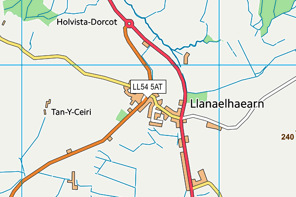 LL54 5AT map - OS VectorMap District (Ordnance Survey)