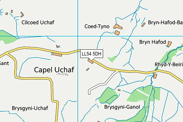 LL54 5DH map - OS VectorMap District (Ordnance Survey)