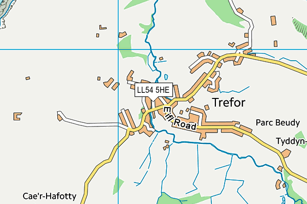 LL54 5HE map - OS VectorMap District (Ordnance Survey)