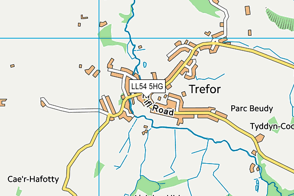 LL54 5HG map - OS VectorMap District (Ordnance Survey)