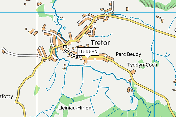LL54 5HN map - OS VectorMap District (Ordnance Survey)