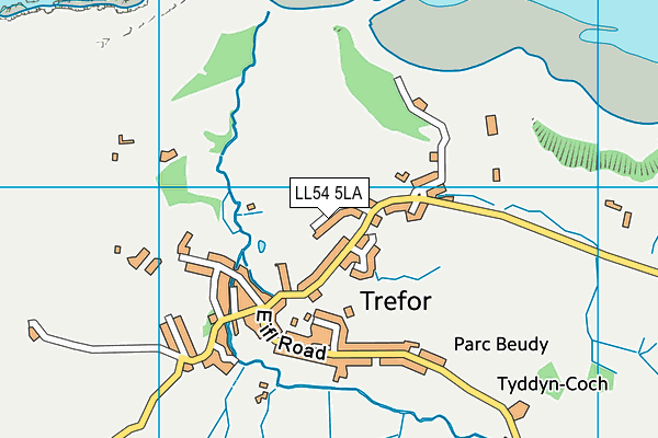 LL54 5LA map - OS VectorMap District (Ordnance Survey)