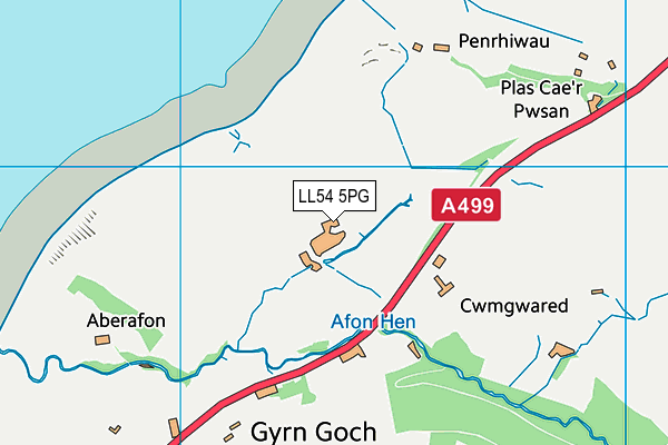 LL54 5PG map - OS VectorMap District (Ordnance Survey)