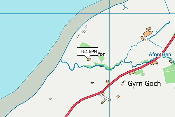 LL54 5PN map - OS VectorMap District (Ordnance Survey)