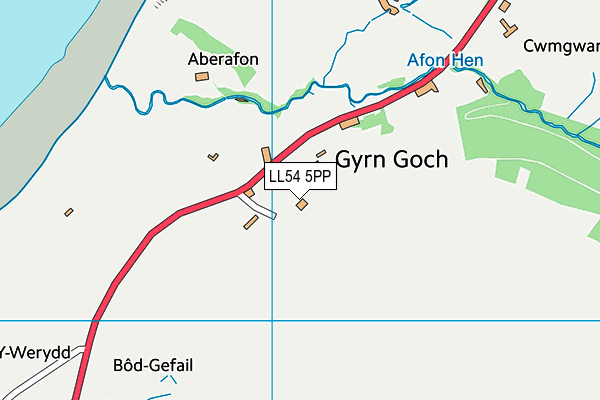 LL54 5PP map - OS VectorMap District (Ordnance Survey)