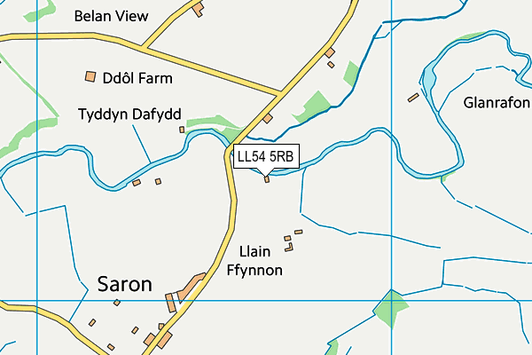 LL54 5RB map - OS VectorMap District (Ordnance Survey)