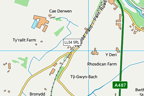 LL54 5RL map - OS VectorMap District (Ordnance Survey)