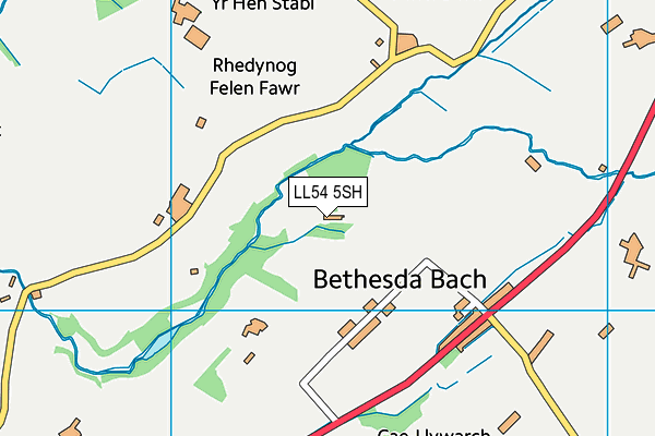 LL54 5SH map - OS VectorMap District (Ordnance Survey)