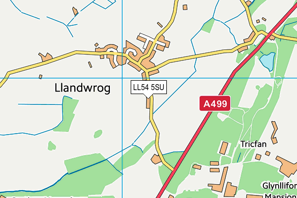 LL54 5SU map - OS VectorMap District (Ordnance Survey)