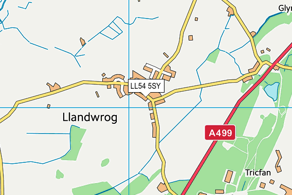 LL54 5SY map - OS VectorMap District (Ordnance Survey)