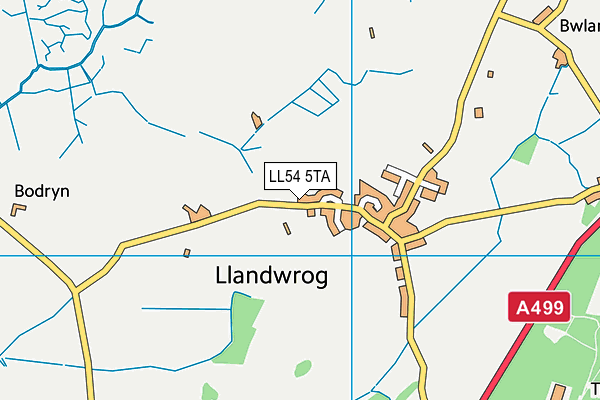 LL54 5TA map - OS VectorMap District (Ordnance Survey)