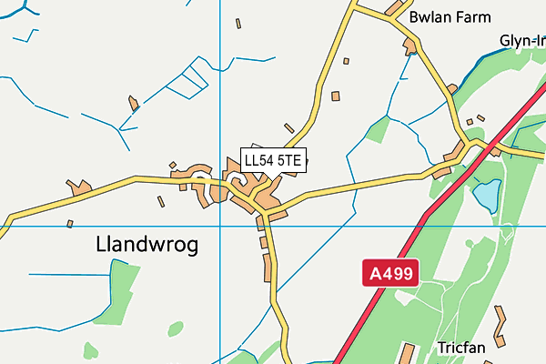 LL54 5TE map - OS VectorMap District (Ordnance Survey)