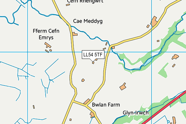 LL54 5TF map - OS VectorMap District (Ordnance Survey)