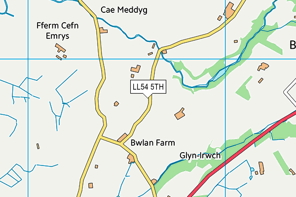 LL54 5TH map - OS VectorMap District (Ordnance Survey)