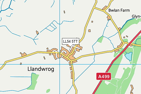 LL54 5TT map - OS VectorMap District (Ordnance Survey)