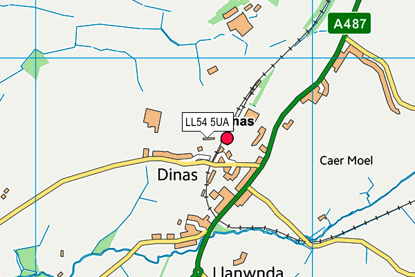 LL54 5UA map - OS VectorMap District (Ordnance Survey)