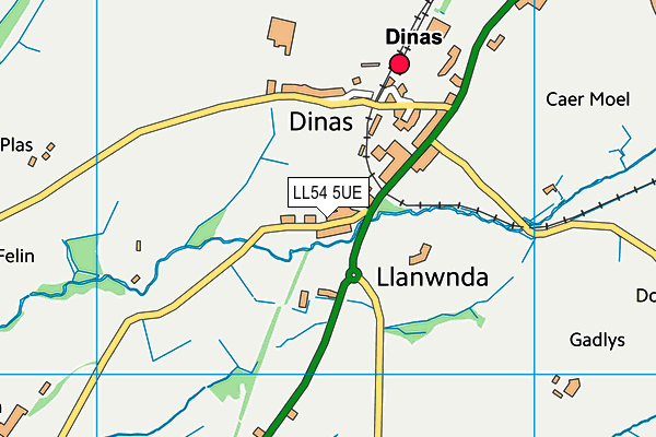 LL54 5UE map - OS VectorMap District (Ordnance Survey)