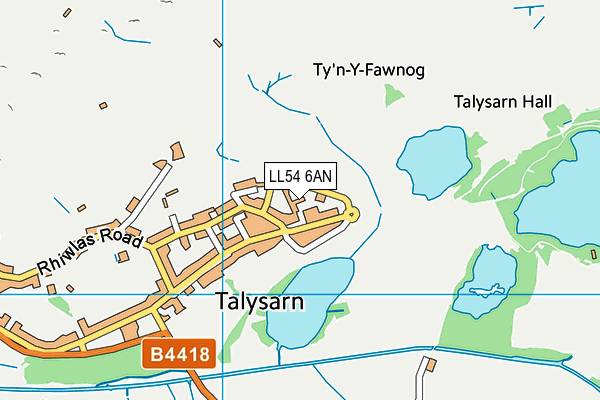 LL54 6AN map - OS VectorMap District (Ordnance Survey)
