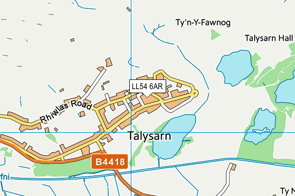 LL54 6AR map - OS VectorMap District (Ordnance Survey)