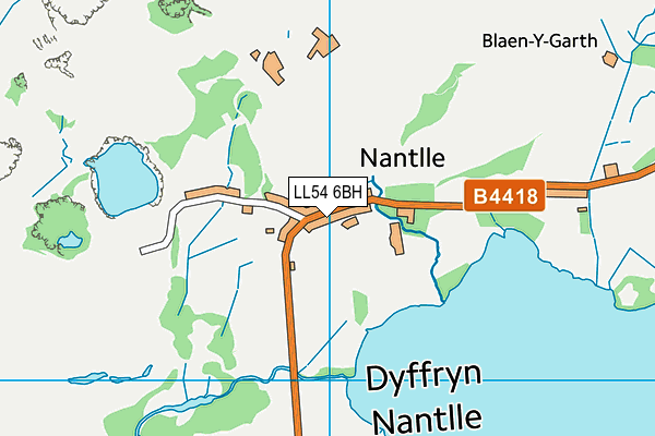 LL54 6BH map - OS VectorMap District (Ordnance Survey)