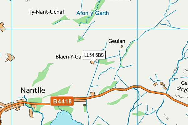 LL54 6BS map - OS VectorMap District (Ordnance Survey)