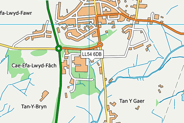 LL54 6DB map - OS VectorMap District (Ordnance Survey)