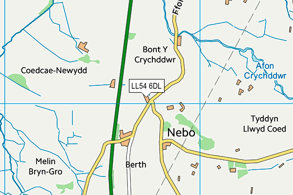 LL54 6DL map - OS VectorMap District (Ordnance Survey)