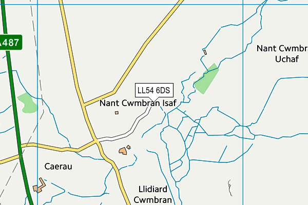 LL54 6DS map - OS VectorMap District (Ordnance Survey)