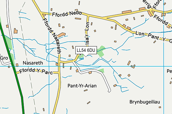 LL54 6DU map - OS VectorMap District (Ordnance Survey)