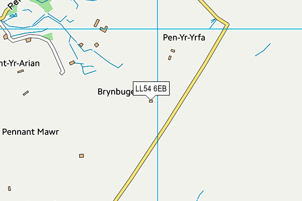 LL54 6EB map - OS VectorMap District (Ordnance Survey)