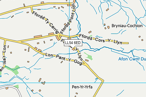 LL54 6ED map - OS VectorMap District (Ordnance Survey)