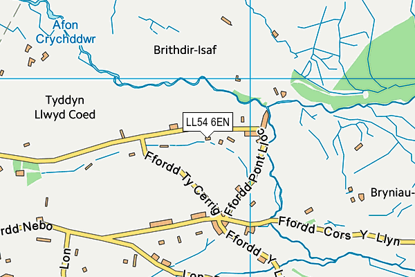 LL54 6EN map - OS VectorMap District (Ordnance Survey)